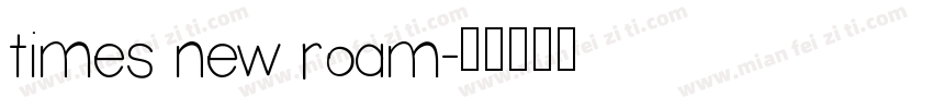times new roam字体转换